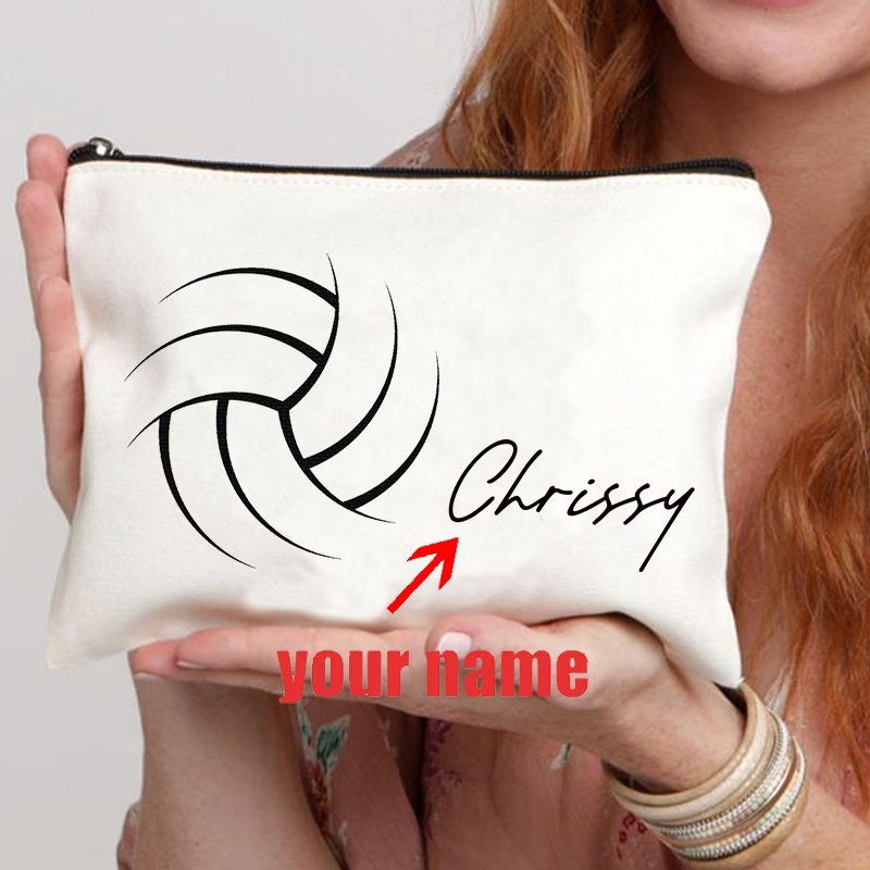 Beauty Makeup Case - Custom Volleyball Pattern Makeup Bag Olleyball