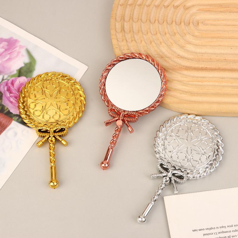Beauty Makeup For Girl - Portable Vintage Handheld Makeup Mirror Hand
