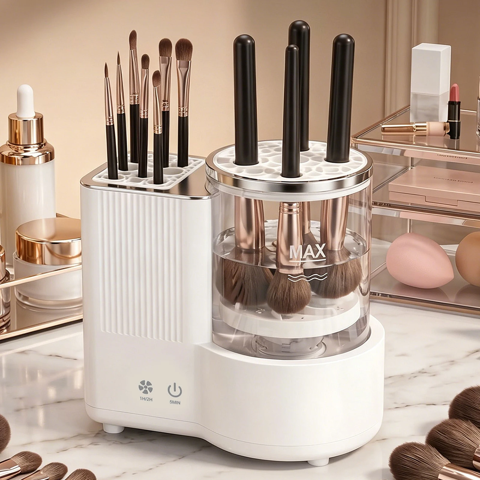 Beauty Makeup Brushes - 3 IN 1 Electric Makeup Brush