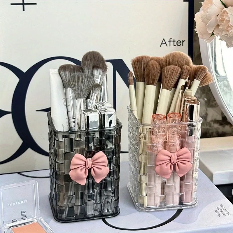 Beauty Makeup Box - 2pcs Transparent Acrylic Eyebrow Brush Storage