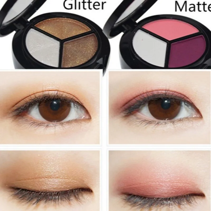 Eyeshadow Glitter Pigment - 3 Colors Waterproof Glitter Eyeshadow Women