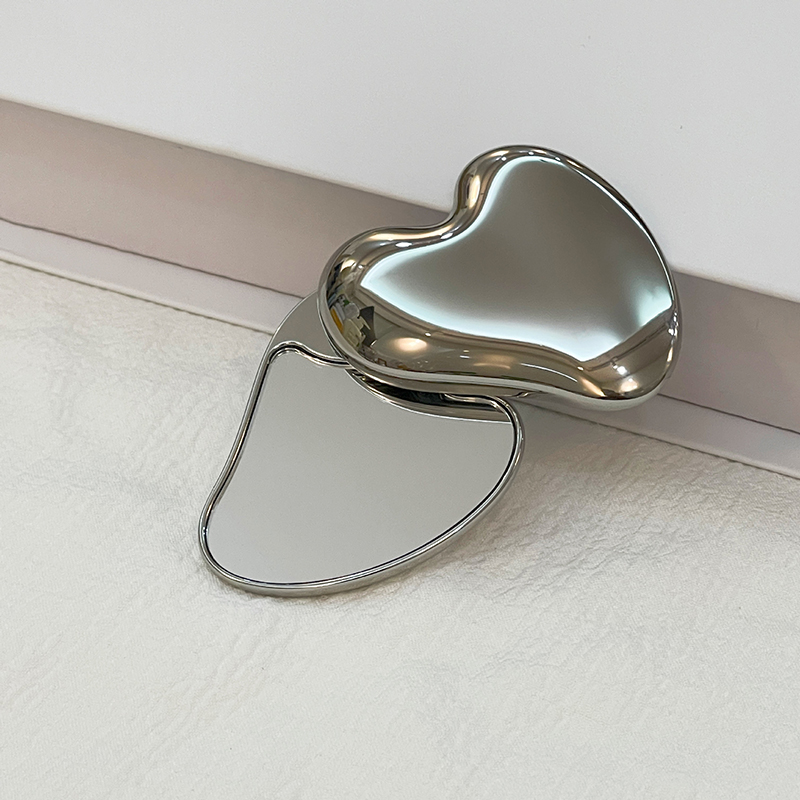 1PC Heart Shape Makeup Mirror  - Beauty Makeup For Girl ulasan dan harga