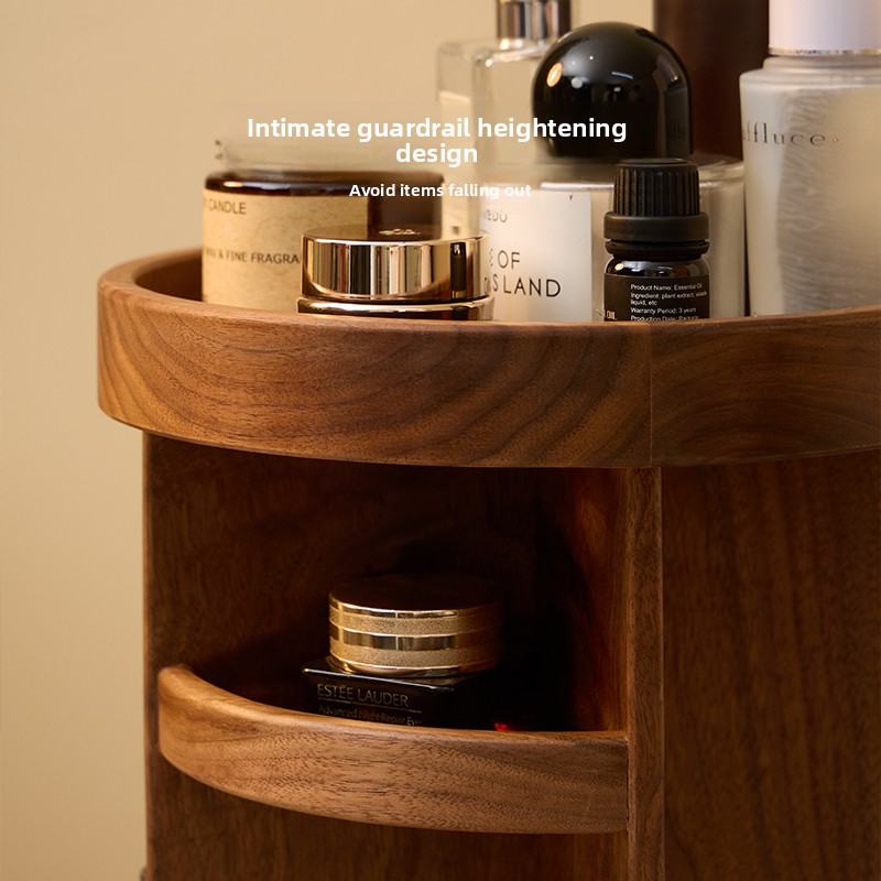 Solid Wood Rotating Makeup Org - Beauty Makeup Table ulasan dan harga