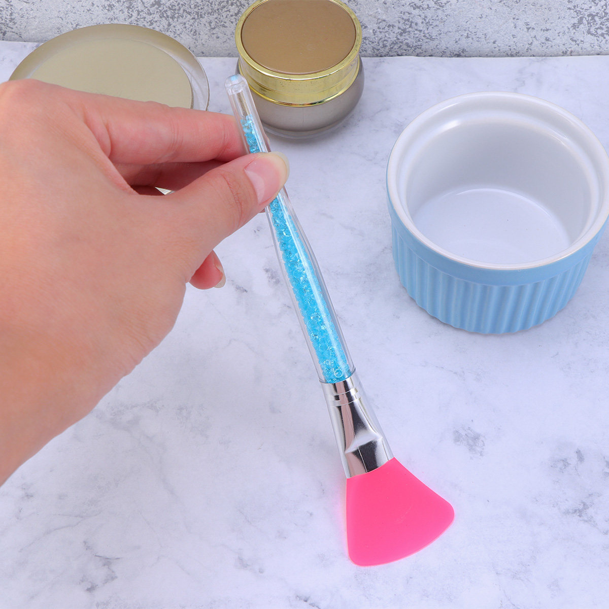 Silicone Face Mask Brush Blue  - Beauty Makeup Brushes ulasan dan harga