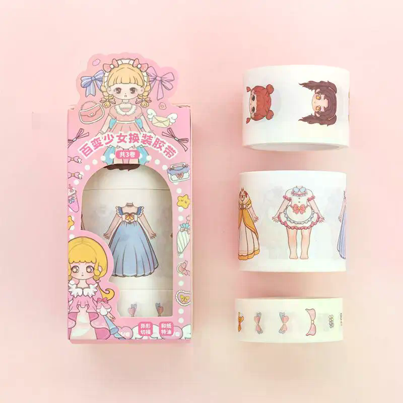1Box Cartoon Dress Up Stickers - Beauty Makeup For Girl ulasan dan harga