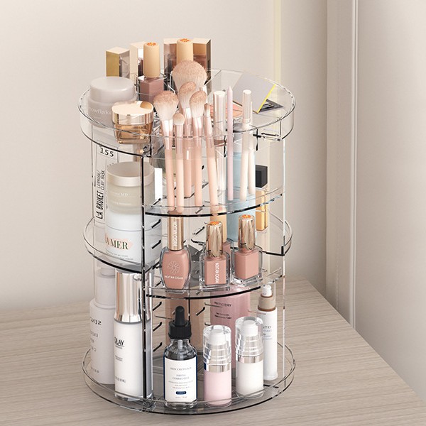 360-Degree Rotating Cosmetic S - Beauty Makeup Table ulasan dan harga