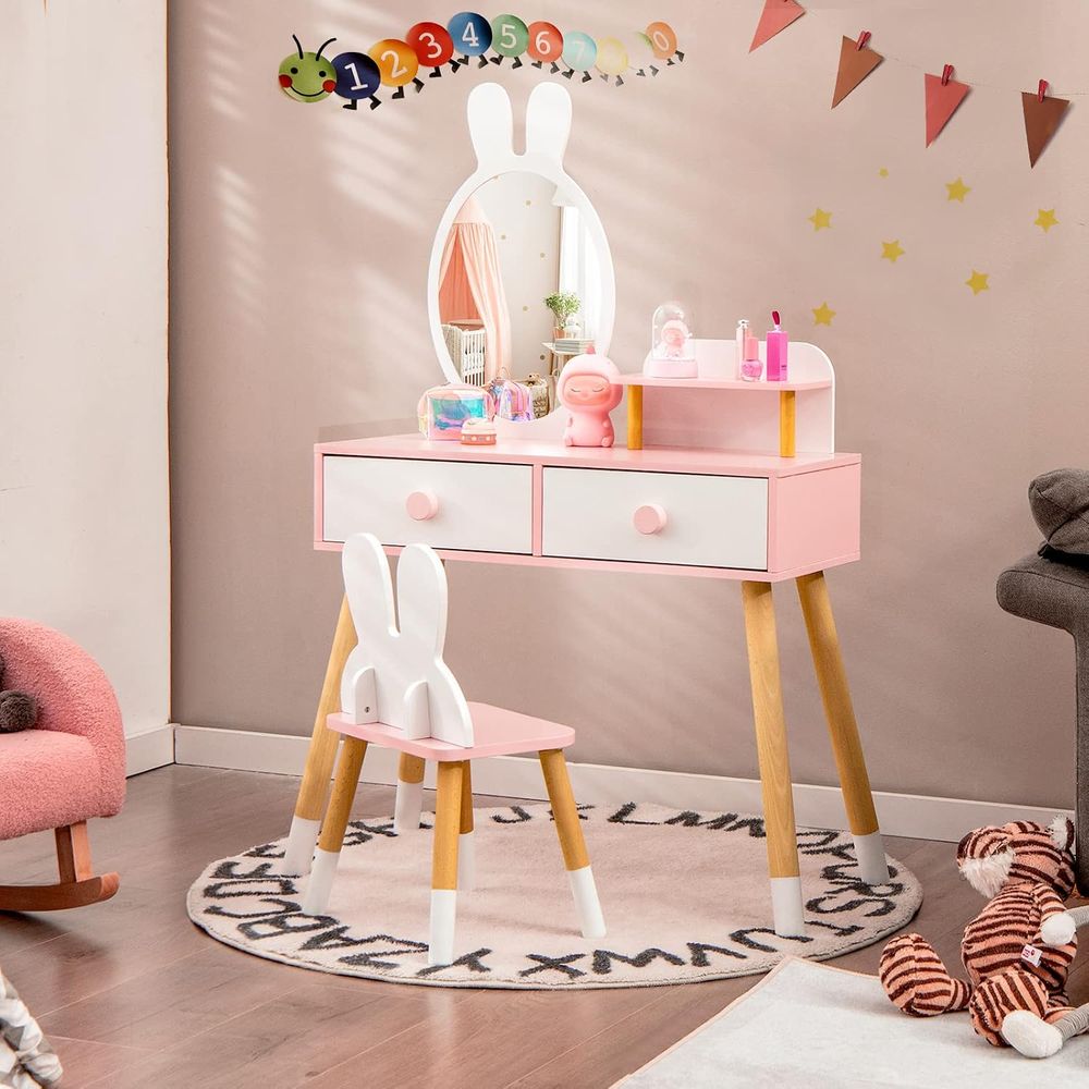 EY Kids Vanity, Rabbit Themed  - Beauty Makeup Table ulasan dan harga