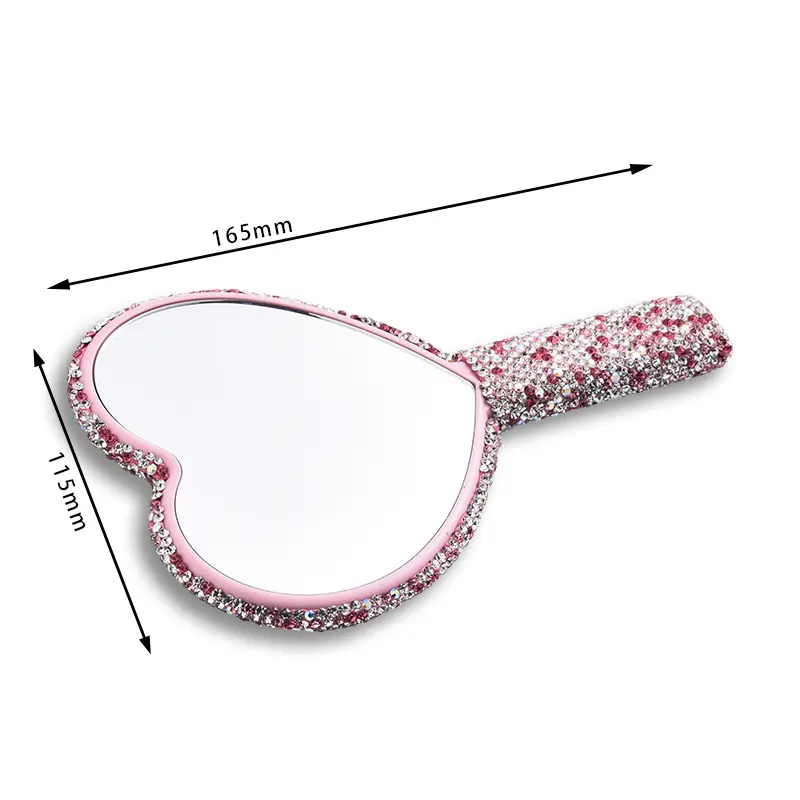 Diamond Handheld Makeup Mirror - Beauty Love Makeup ulasan dan harga