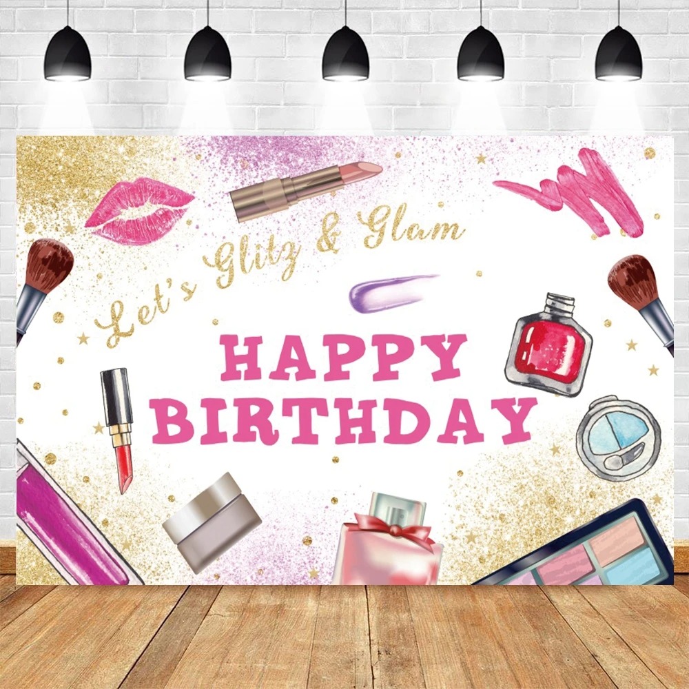 Spa Party Themed Backdrop for  - Beauty Makeup Background ulasan dan harga