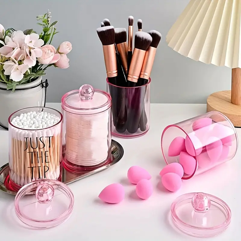 Transparent Cotton Swab Storag - Beauty Makeup Box ulasan dan harga