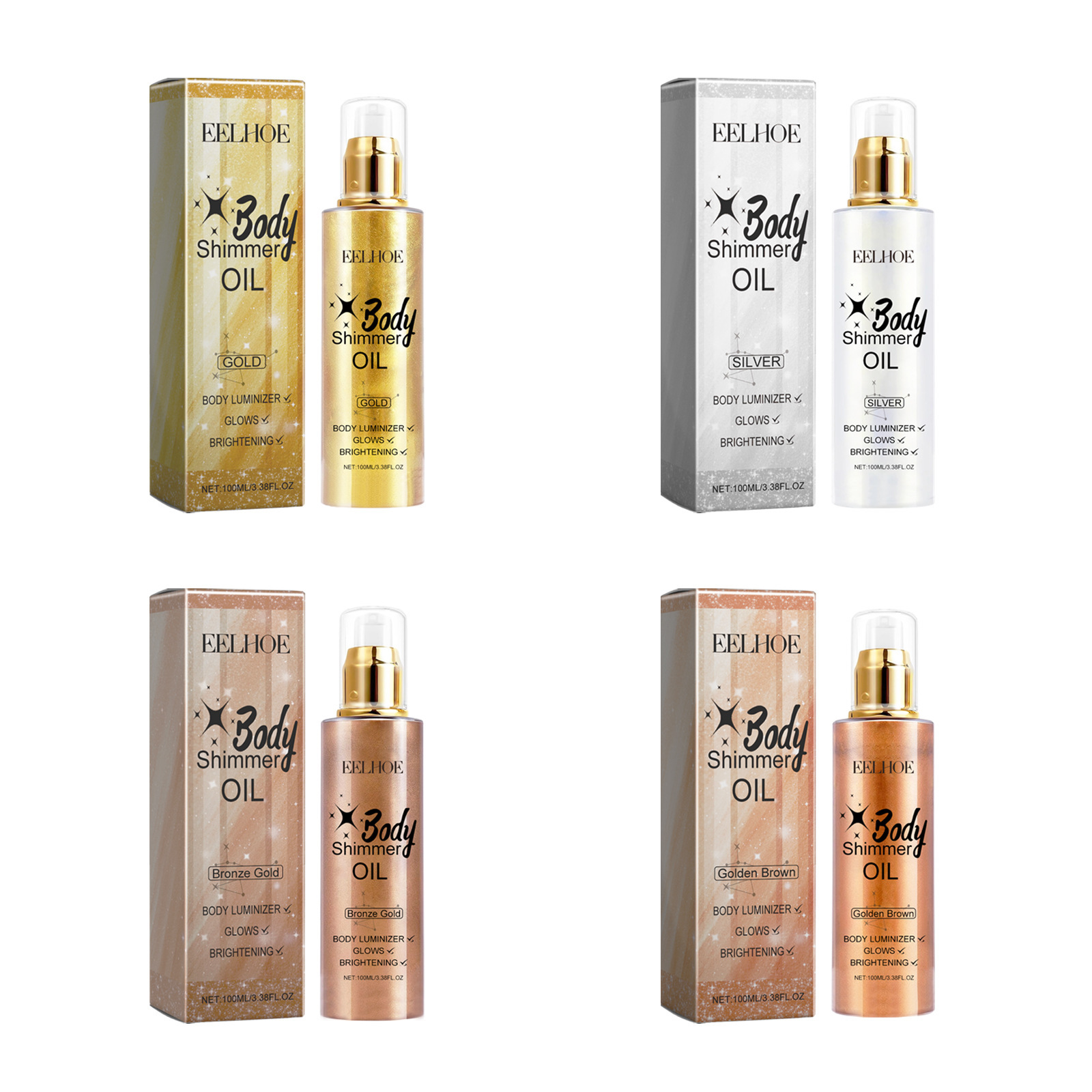 EELHOE 3D Body Oil with Shimme - Body Shimmer Lotion ulasan dan harga