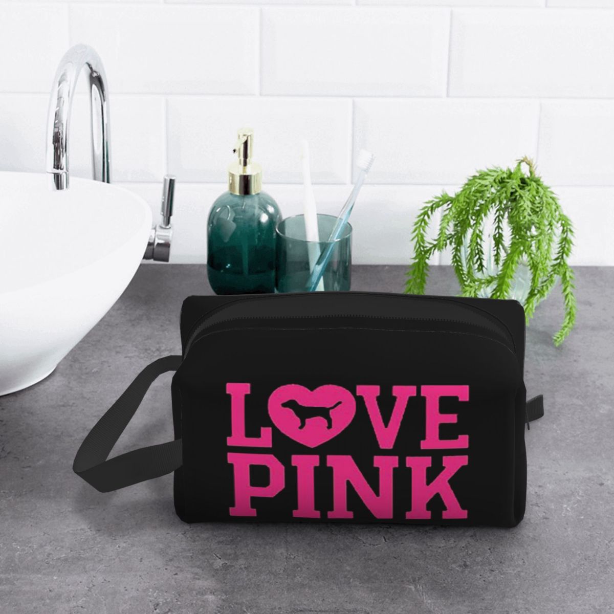 Love Pink Makeup Bag Cosmetic  - Beauty Love Makeup ulasan dan harga