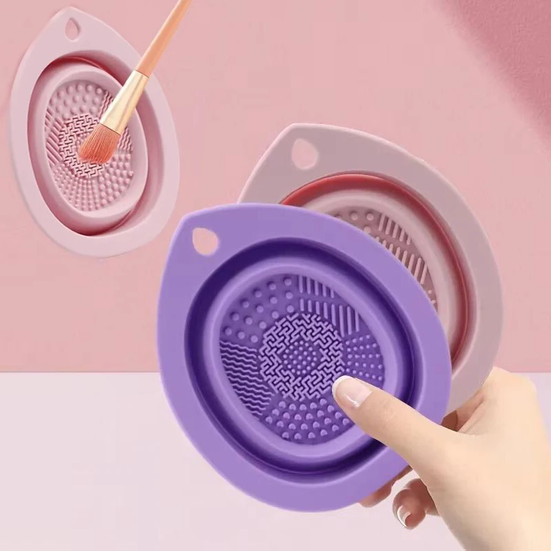 Foldable silicone cleaning bow - Beauty Makeup Brushes ulasan dan harga