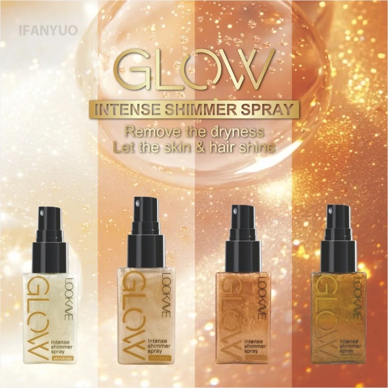 Pearlescent Glitter Spray Shim - Body Shimmer Lotion ulasan dan harga