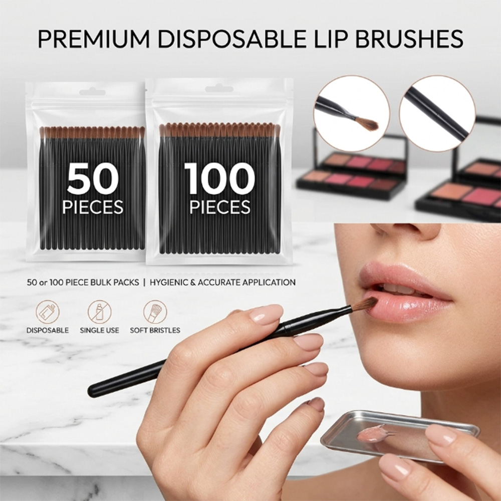 50/100pcs Disposable Lip Brush - Beauty Makeup Brushes ulasan dan harga