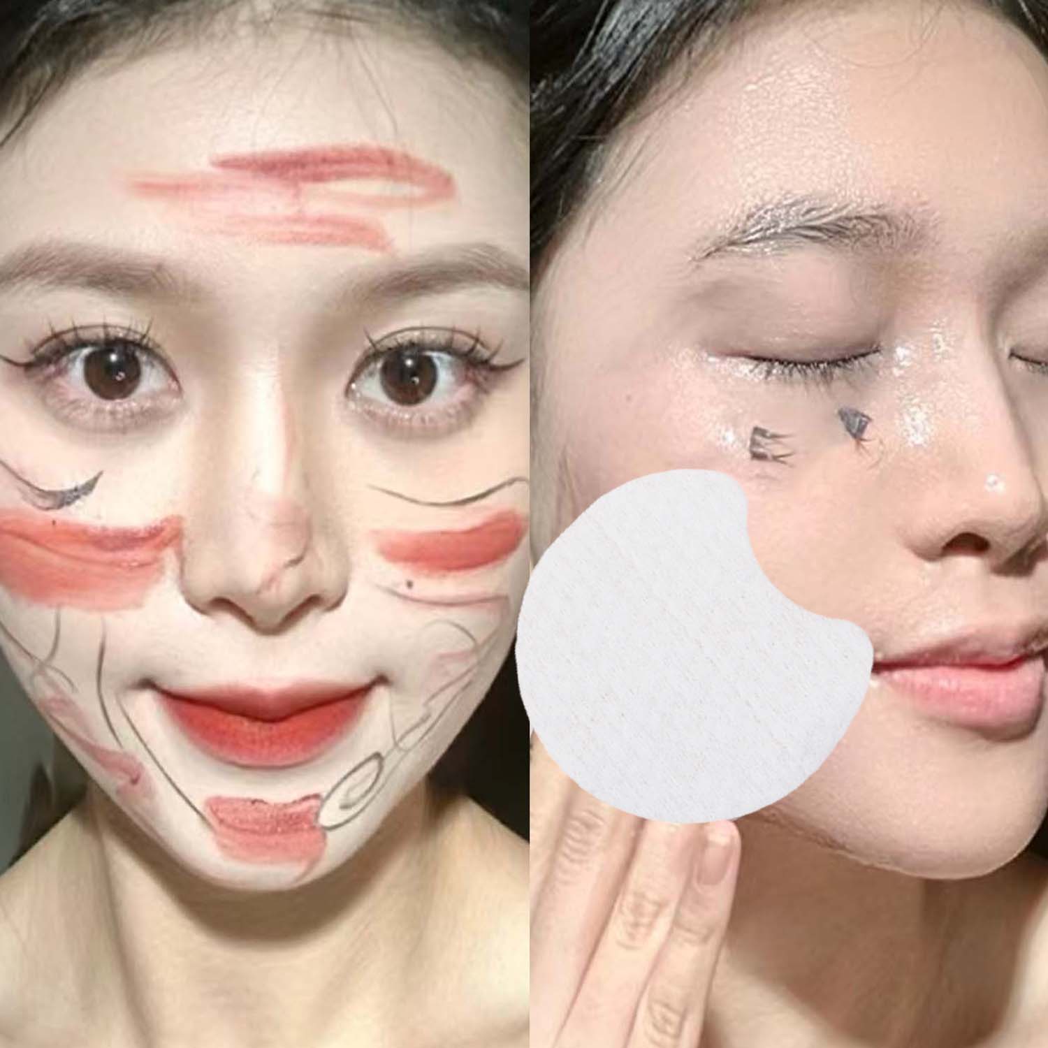 300/1800pcs Missing Corner Pea - Kiss Beauty Makeup Remover ulasan dan harga