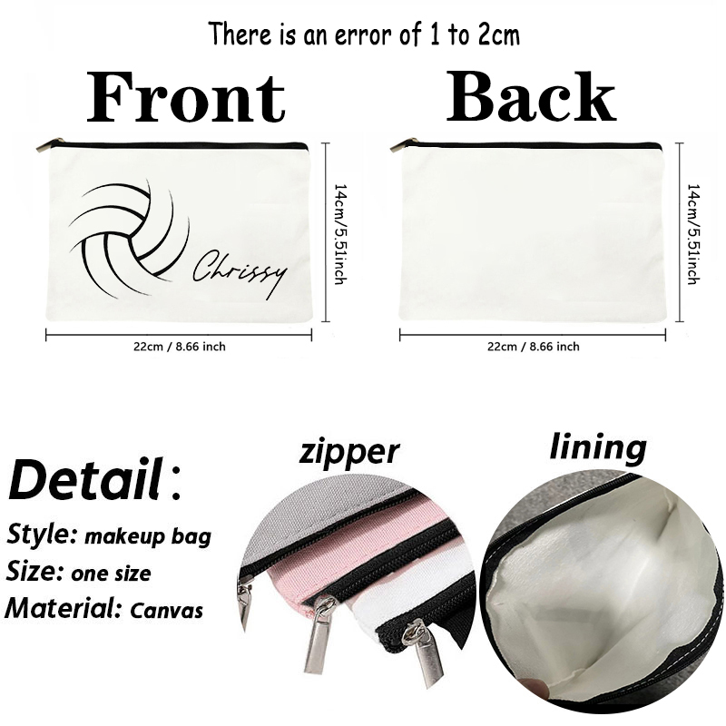 Custom Volleyball Pattern Make - Beauty Makeup Case ulasan dan harga