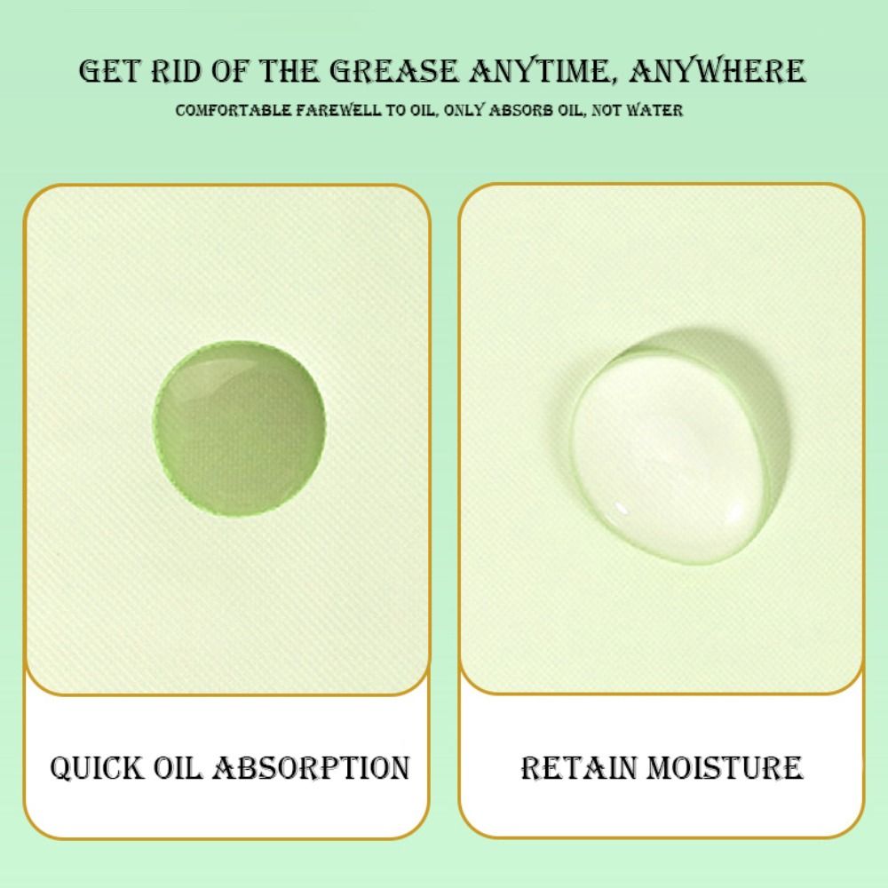 100Pcs Oil Removal Face Oil Bl - Kiss Beauty Makeup Remover ulasan dan harga