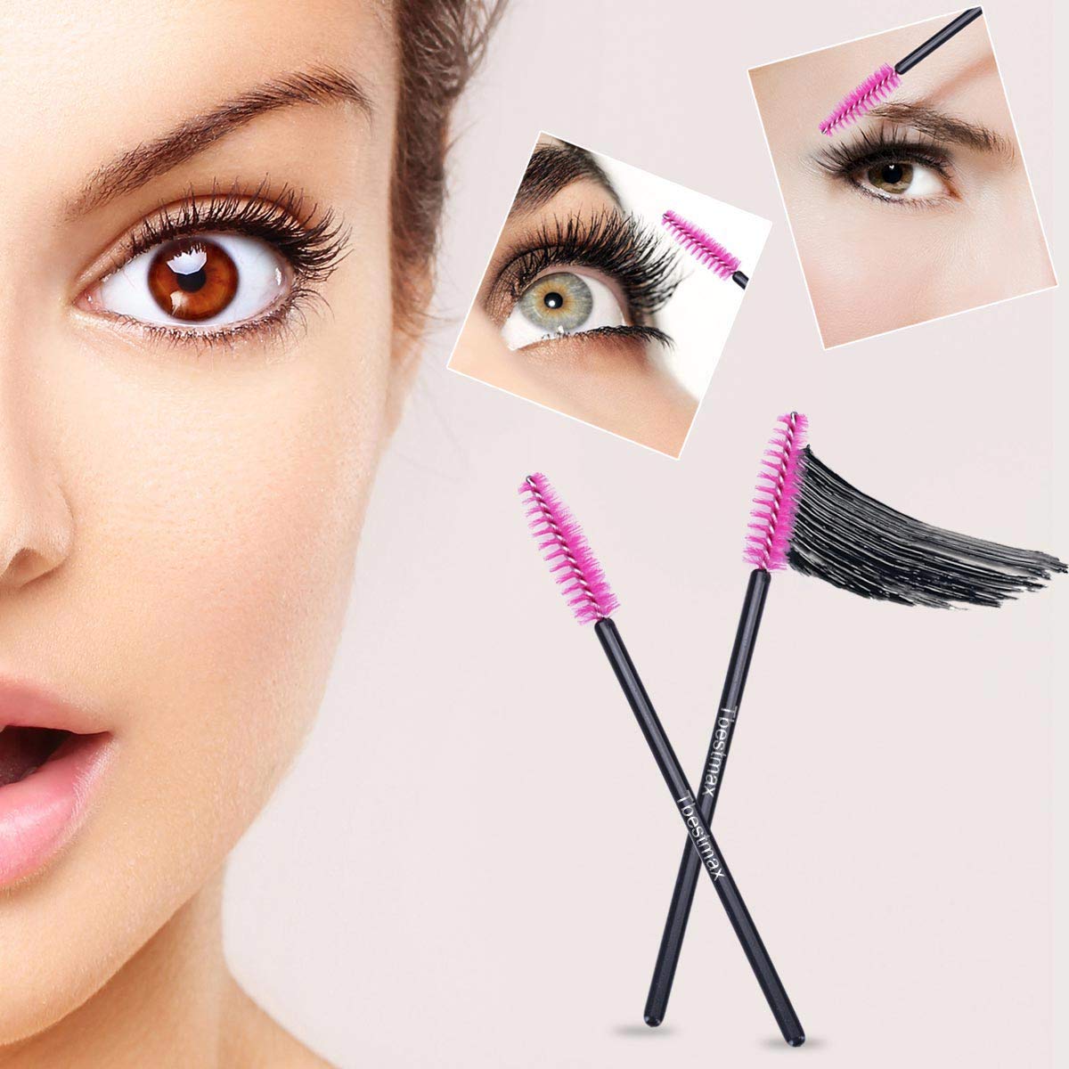500pcs Eyelash Brushes Wands f - Beauty Makeup Background ulasan dan harga