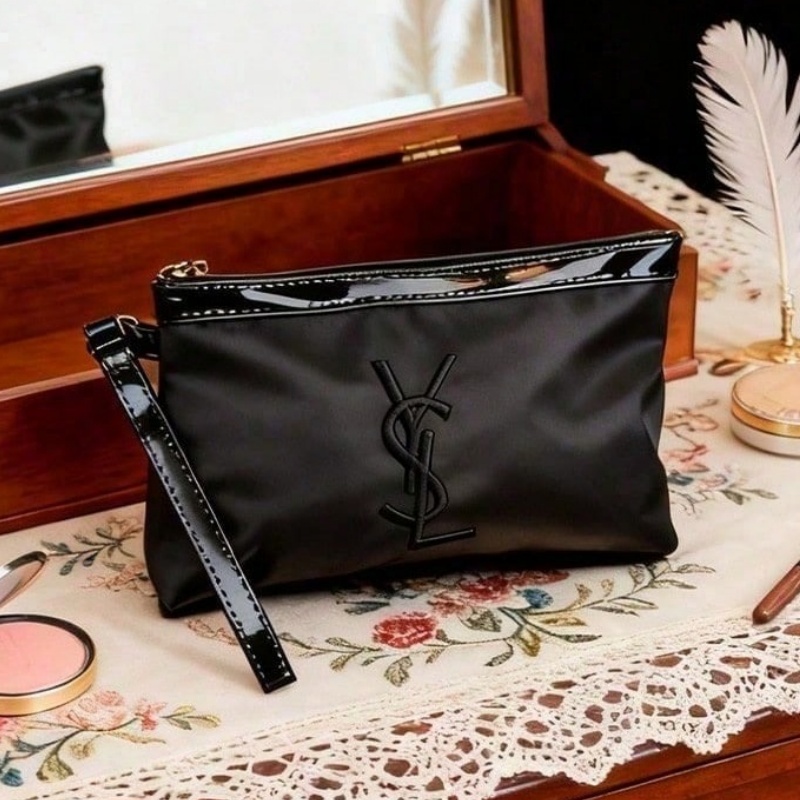 YSL Classic Cosmetic Bag For W - Ysl Beauty Makeup ulasan dan harga