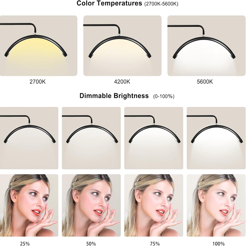 28in Half Moon Lash Lamp 50W A - Beauty Makeup Hd ulasan dan harga