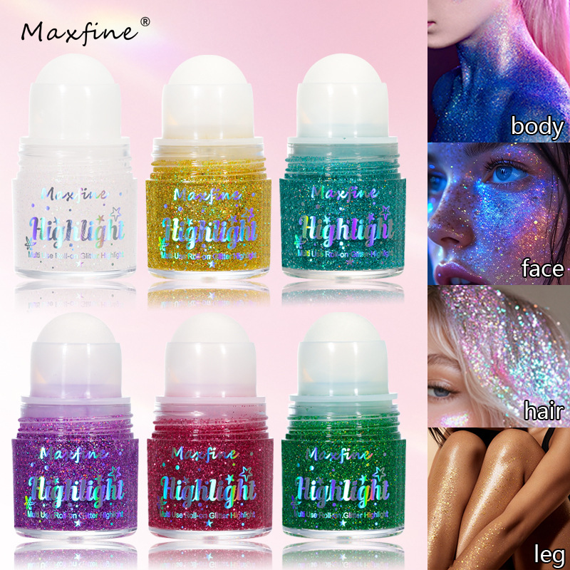 Roll-on Glitter Highlight Mult - Body Shimmer Lotion ulasan dan harga