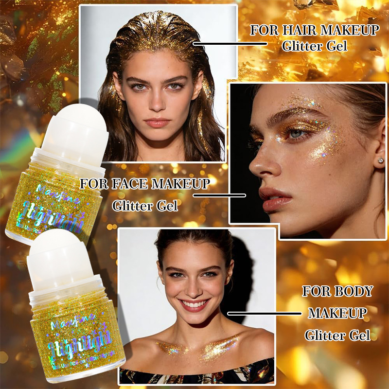 Roll-on Glitter Highlight Mult - Body Shimmer Lotion ulasan dan harga