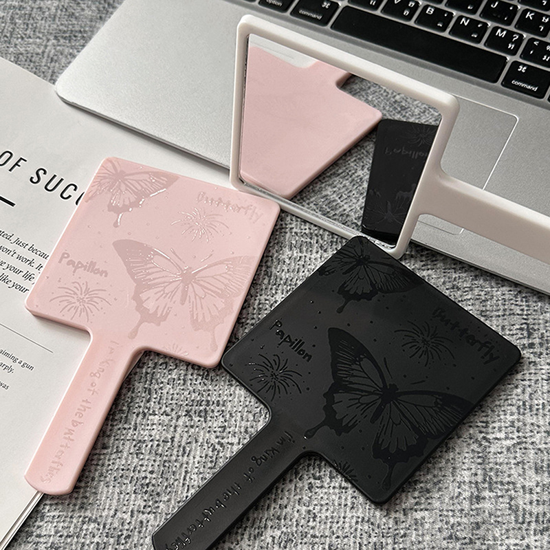 Vintage Butterfly Square Mirro - Beauty Makeup For Girl ulasan dan harga