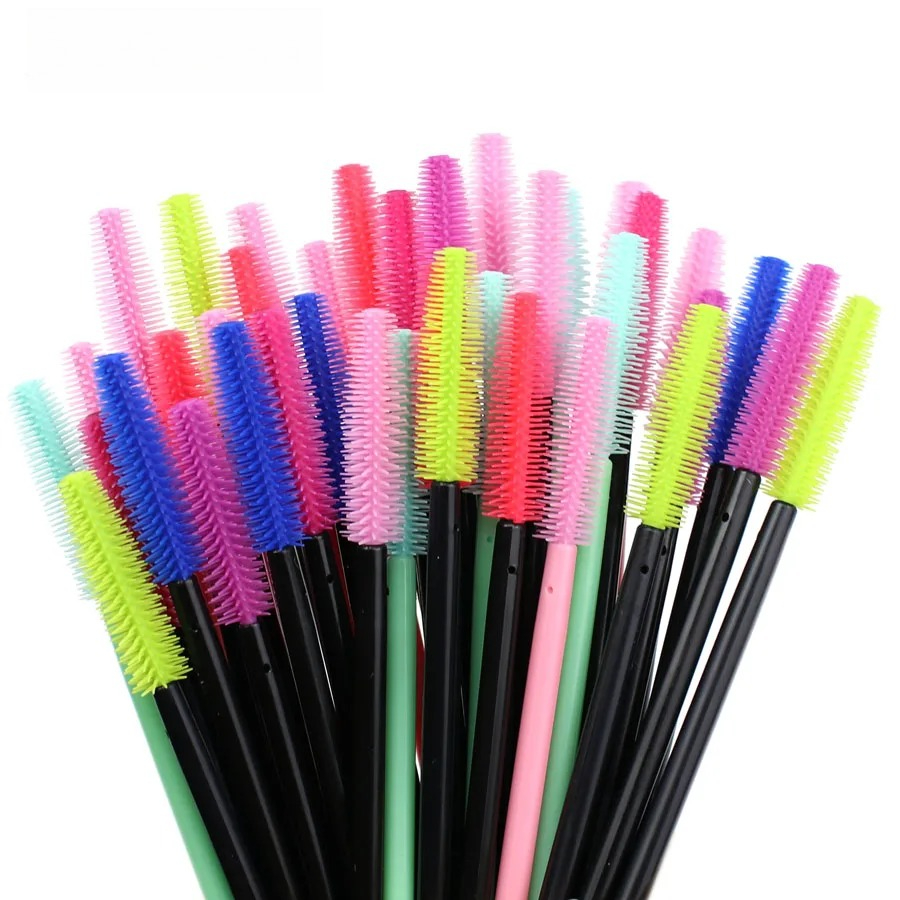 50pcs Silicone Mascara Wands A - Beauty Makeup Background ulasan dan harga
