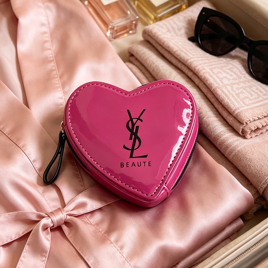 YSL Blush Pink Heart Makeup Ba - Ysl Beauty Makeup ulasan dan harga