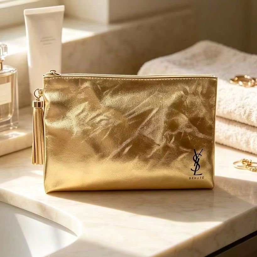 YSL Beaute Metallic Gold Zippe - Ysl Beauty Makeup ulasan dan harga